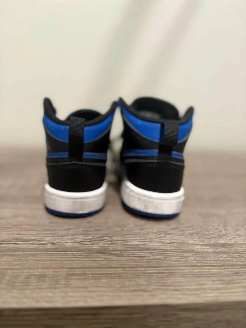 Nike Kids Black and Blue High-Top Sneakers